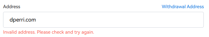 HTX Exchange fails to resolve the address for dperri.com