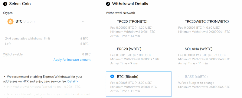 HTX Exchange fails to resolve the Bitcoin address for gregskril.eth